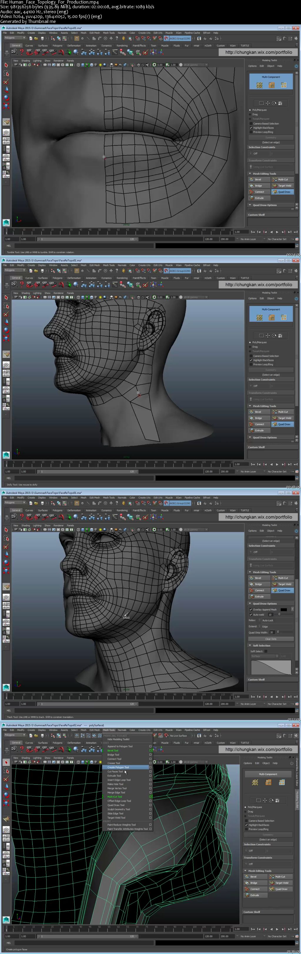 Human Face Topology For Production by Chung Kan