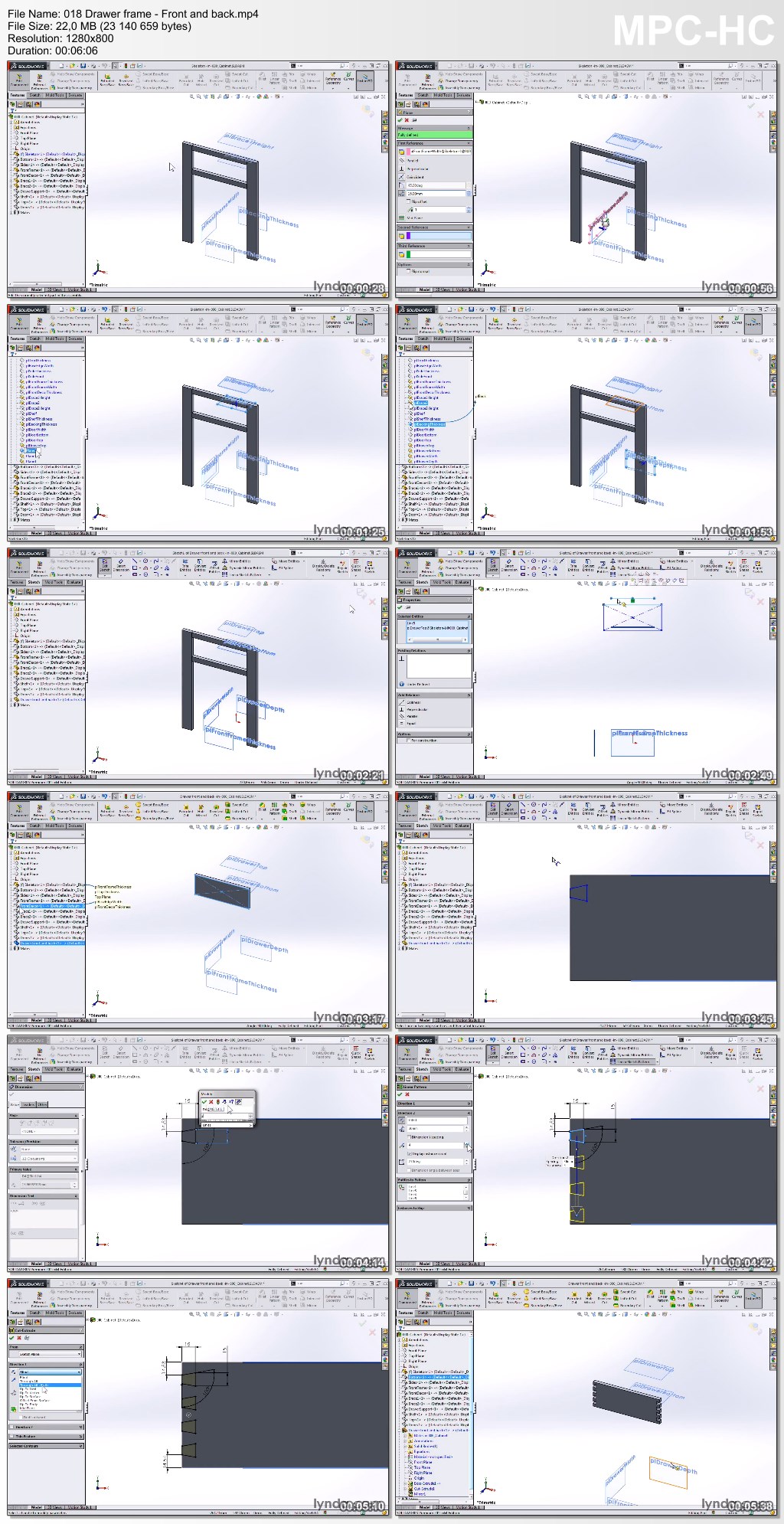 Lynda - Modeling a Cabinet with SOLIDWORKS