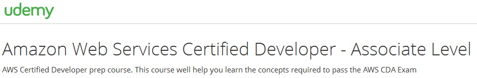 Amazon Web Services Certified Developer - Associate Level