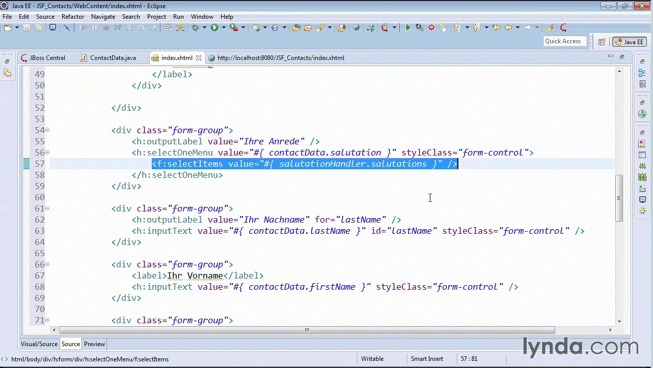 Dynamische Webanwendungen mit JSF JavaServer Faces – Architektur, Layoutsystem, praktische Anwendung