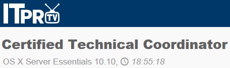 ITpro - Certified Technical Coordinator: OS X Server Essentials 10.10