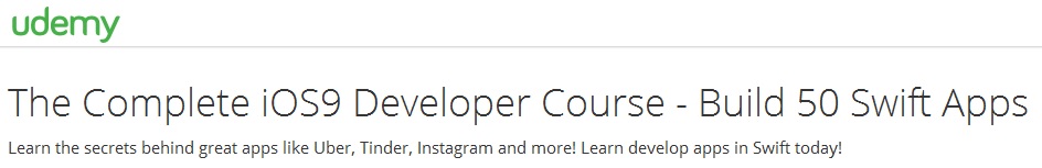 The Complete iOS9 Developer Course - Build 50 Swift Apps