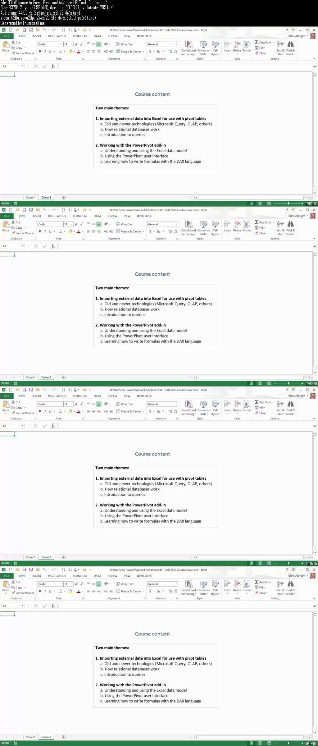 Udemy – Excel 2013 PowerPivot & Advanced Business Intelligence Tools