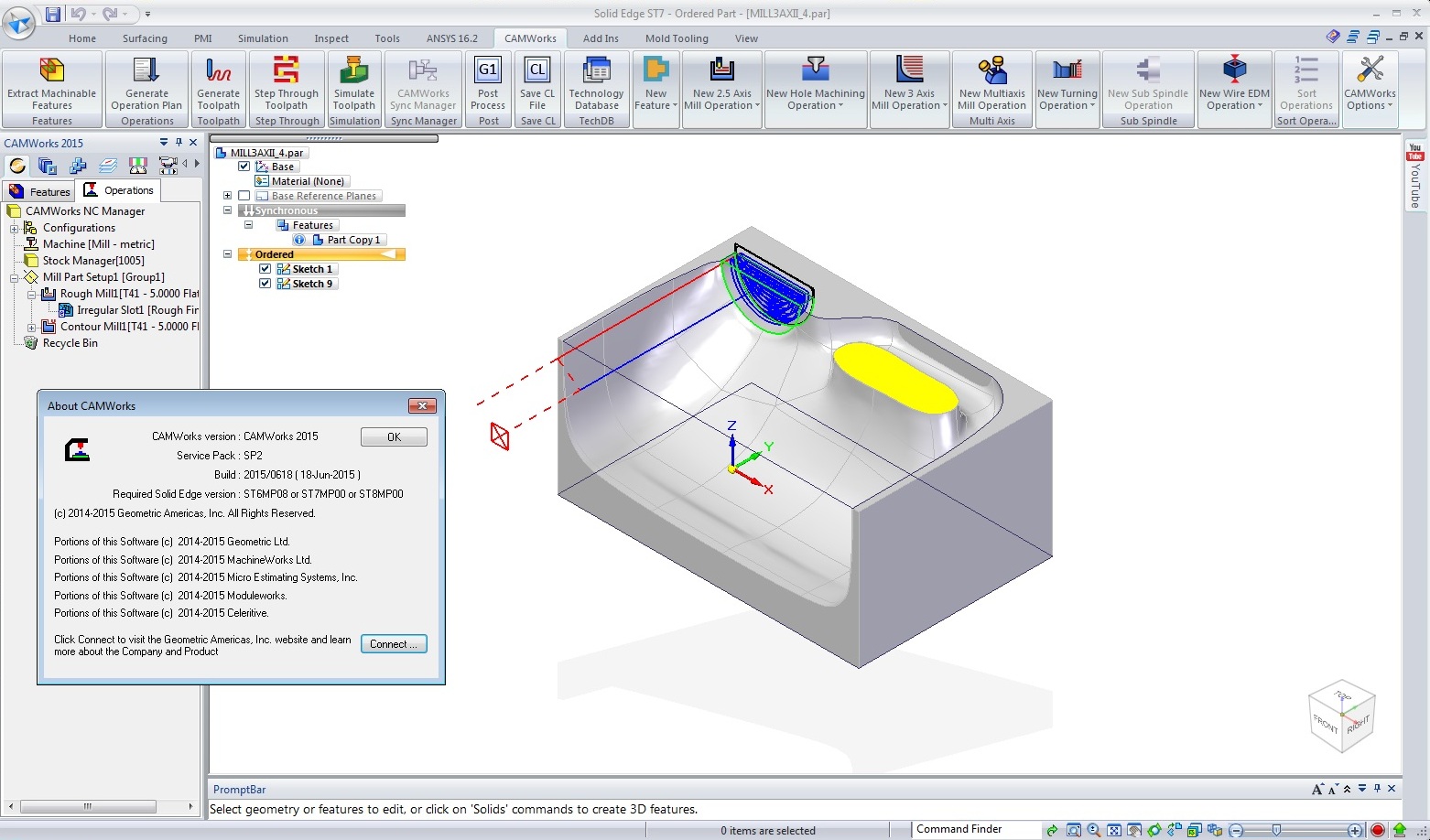 CAMWorks 2015 SP2 for Solid Edge