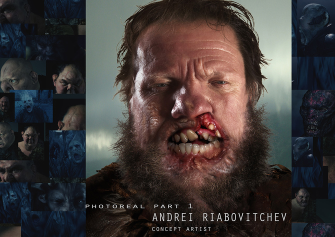 Giant Face Photoreal style of concepts for films and VFX Andrei Riabovitchev