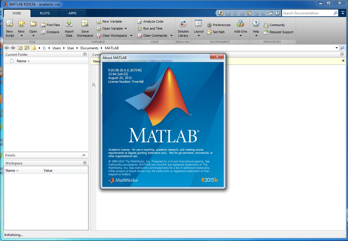 MathWorks MATLAB R2015b (32bit)