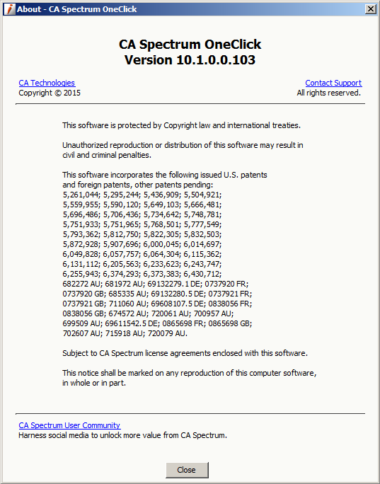 CA Spectrum 10.1