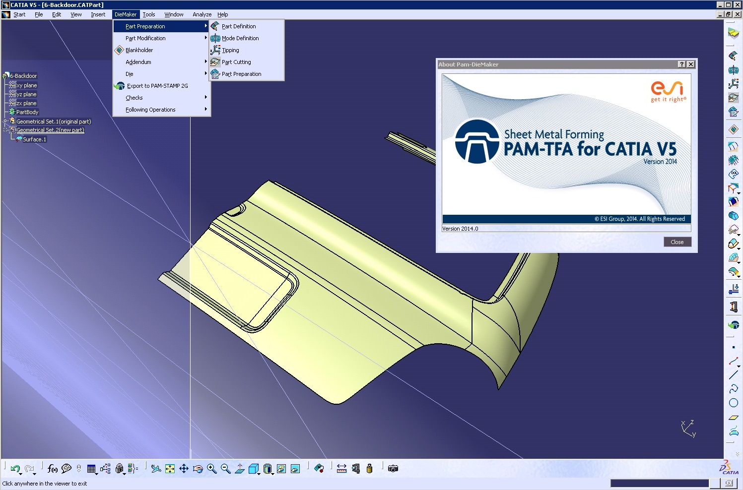 ESI PAM-DIEMAKER with PAM-TFA 2014.0