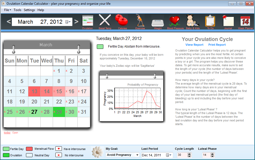 Ovulation Caledar v2015.3.0.0