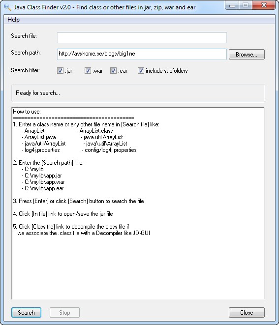 Java Class Finder 2.0