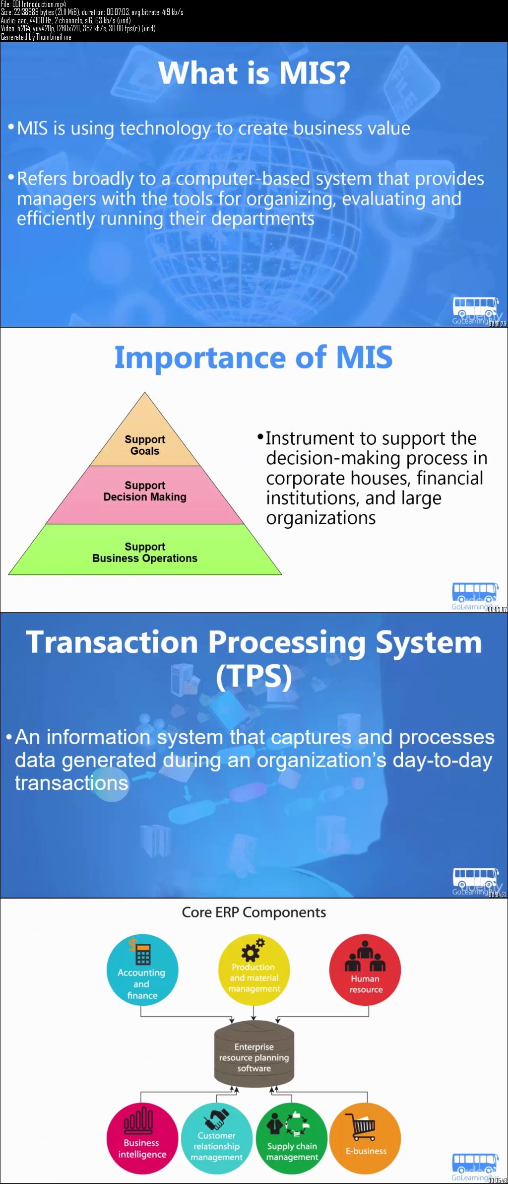 Learn MIS (Management Information System) by GoLearningBus