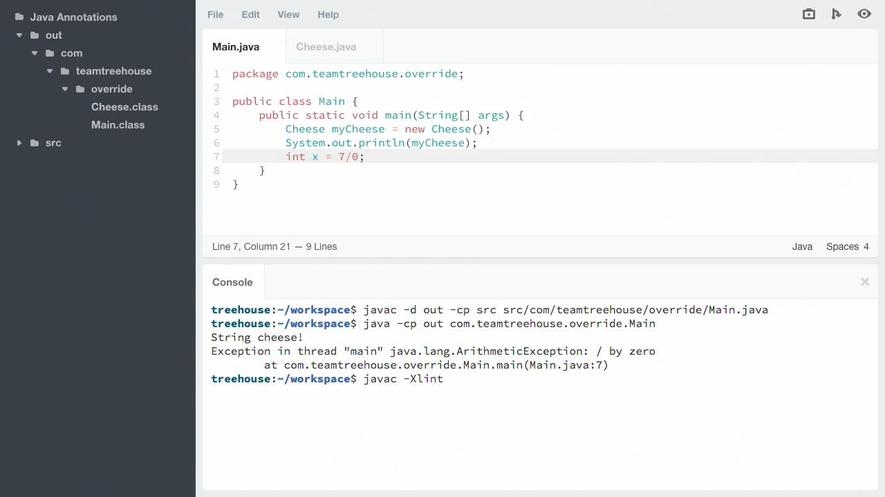 Teamtreehouse - Java Annotations