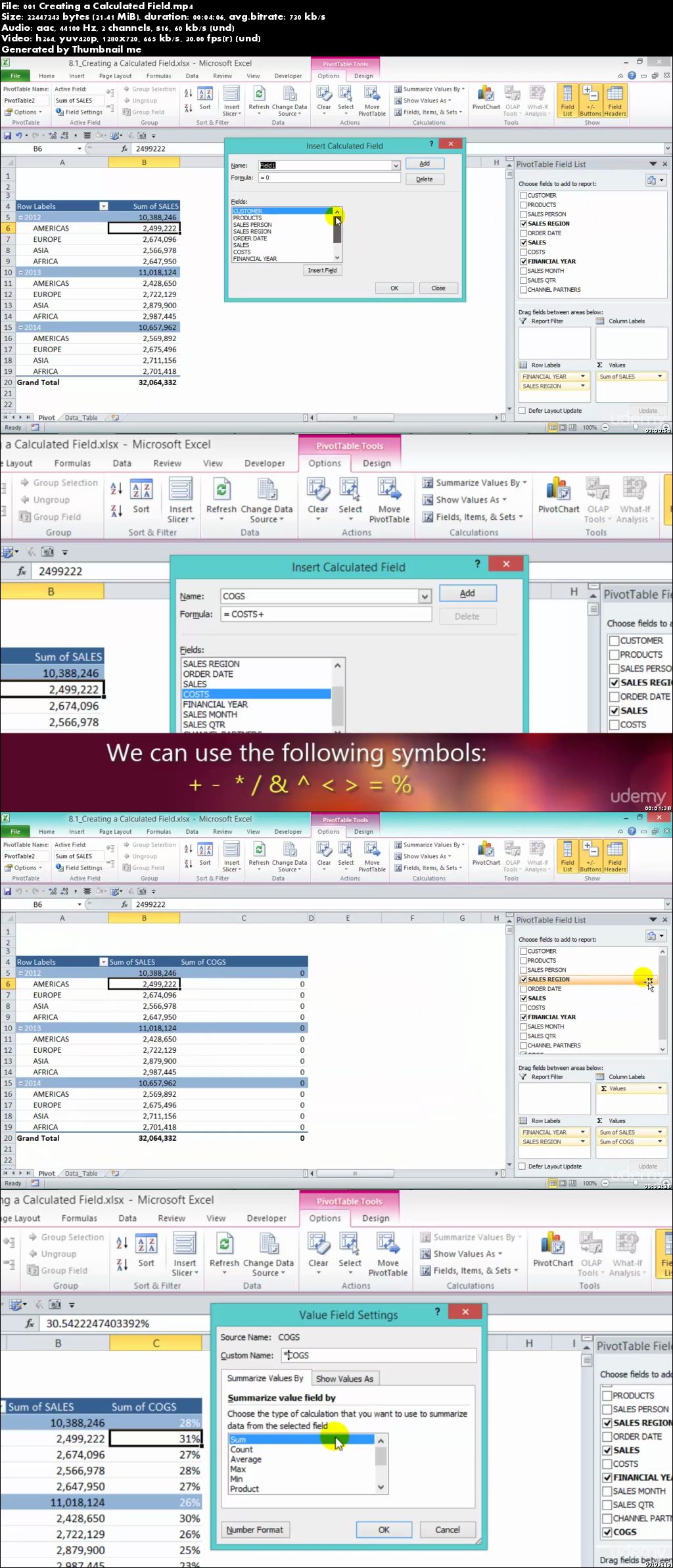 Excel With Excel Pivot Tables: Calculated Fields/Items