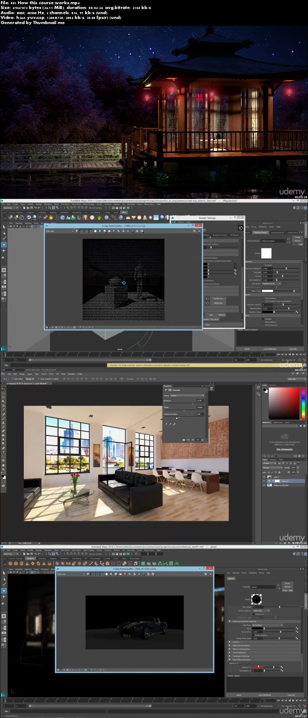 Lighting and rendering with v-ray for maya