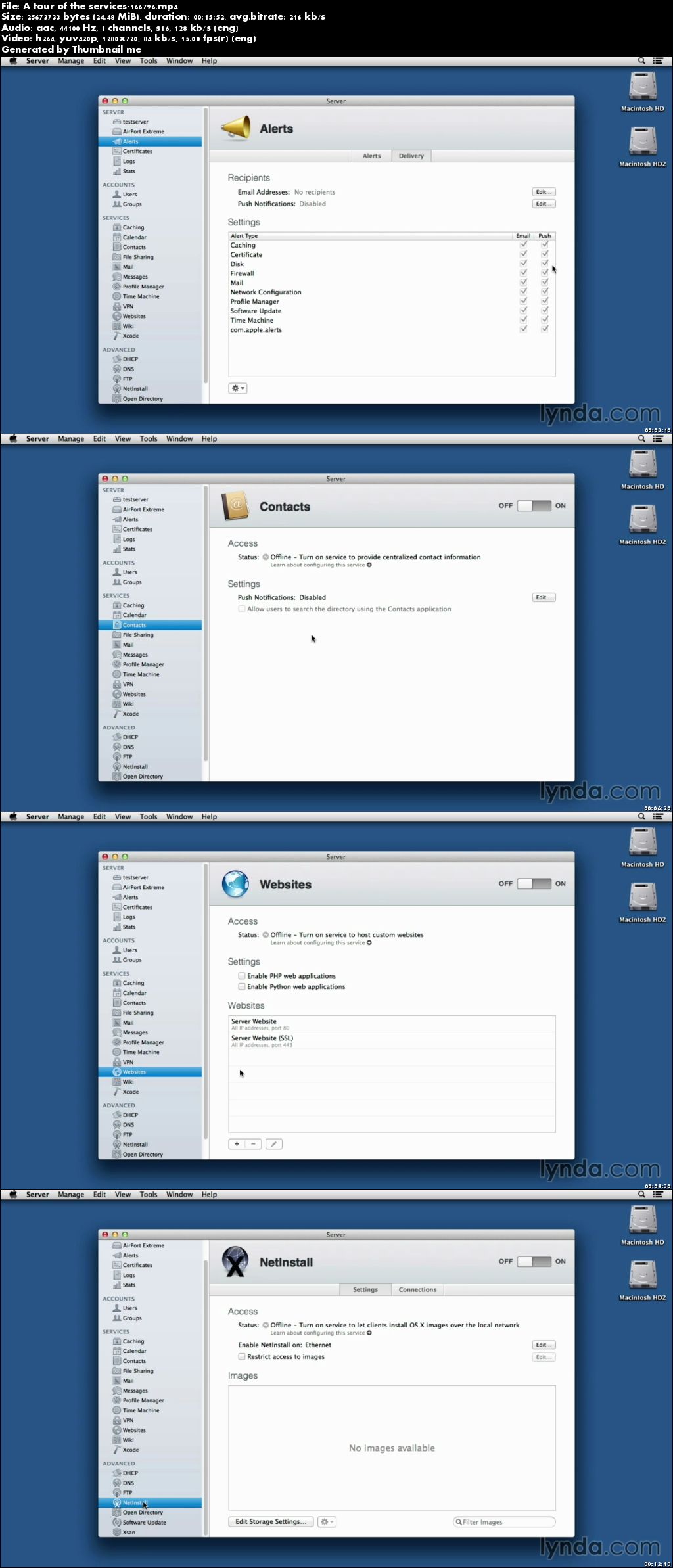 Lynda - Up and Running with OS X Server App (repost)