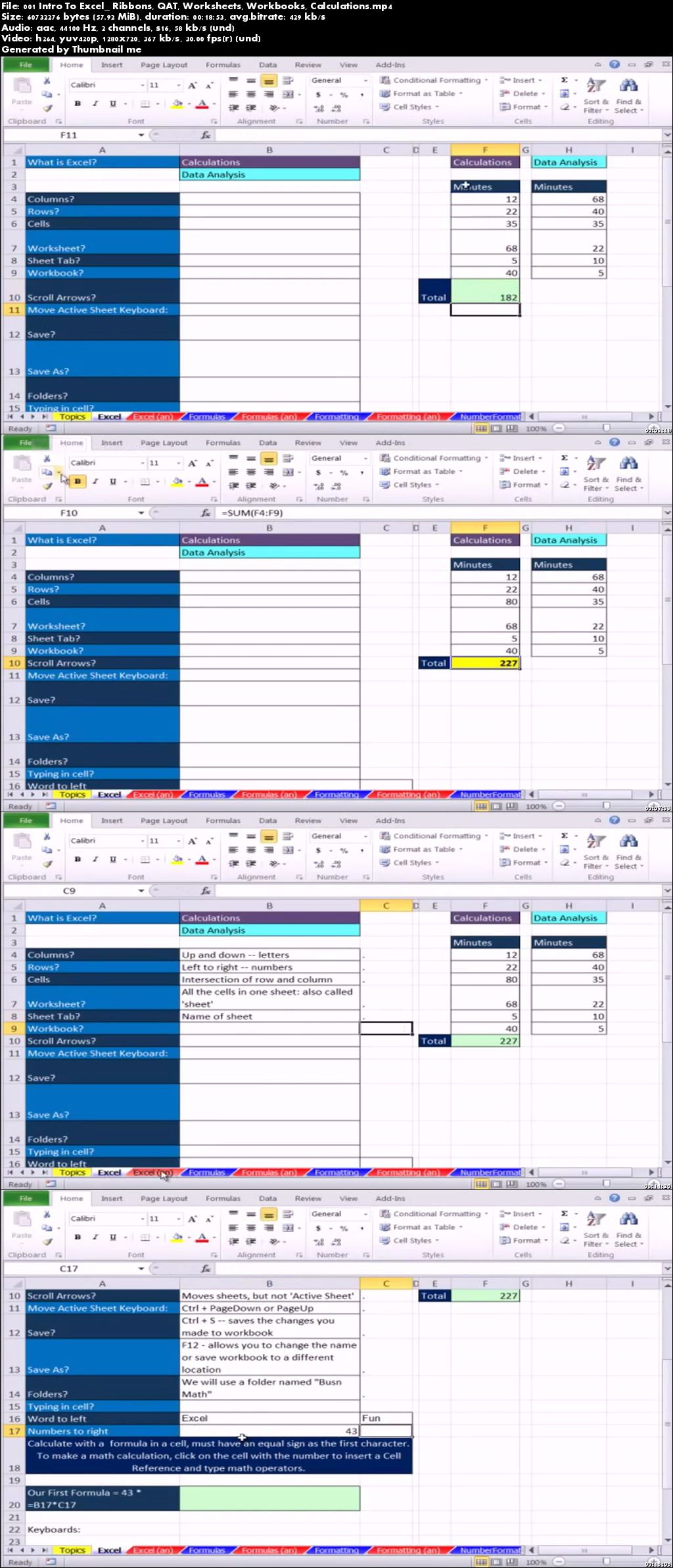 Advanced MS Excel 2010 Videos Tutorial