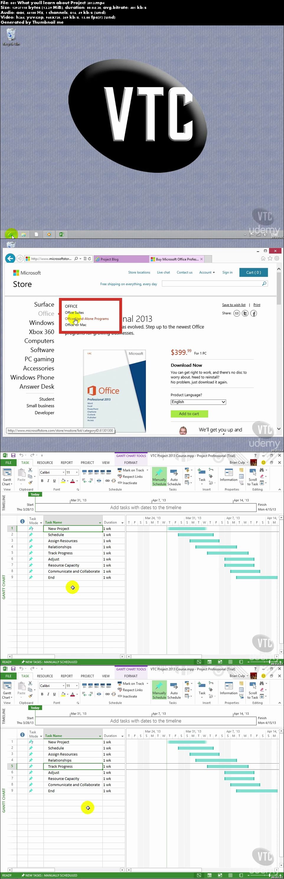 Udemy - Microsoft Project 2013 - Like a Boss. Prep for the 74-343.