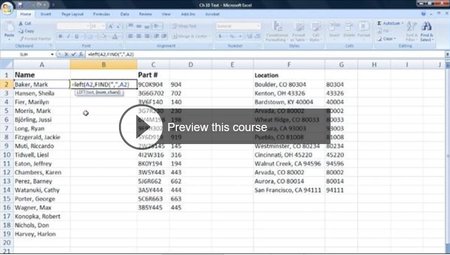 Lynda – Excel 2007: Advanced Formulas and Functions