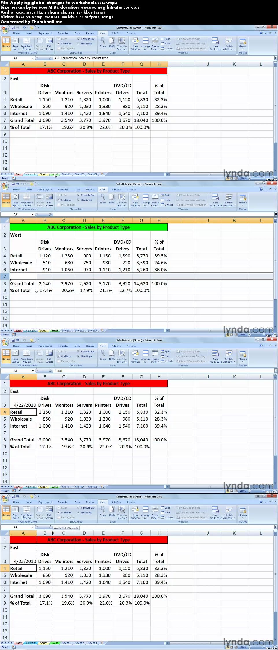 Lynda - Excel 2010 Essential Training (repost)