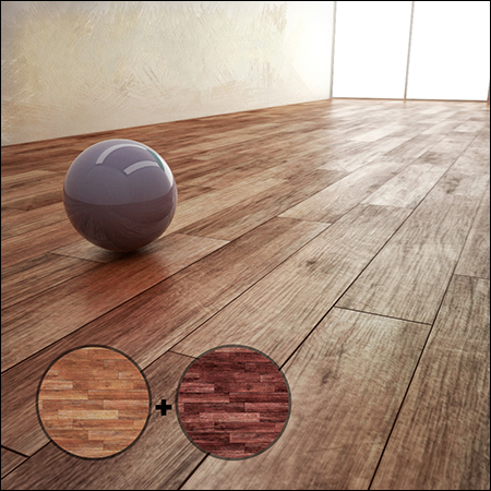 Parquet Material With 2 Texture