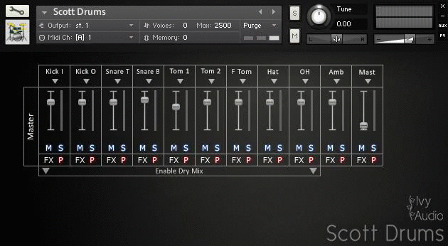 Ivy Audio - Scott Drums KONTAKT screenshot